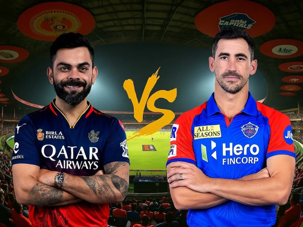 RCB vs DC: बैंगलोर में विराट कोहली और मिचेल स्टार्क की टक्कर, फैंस के लिए होगा रोमांचक मुकाबला